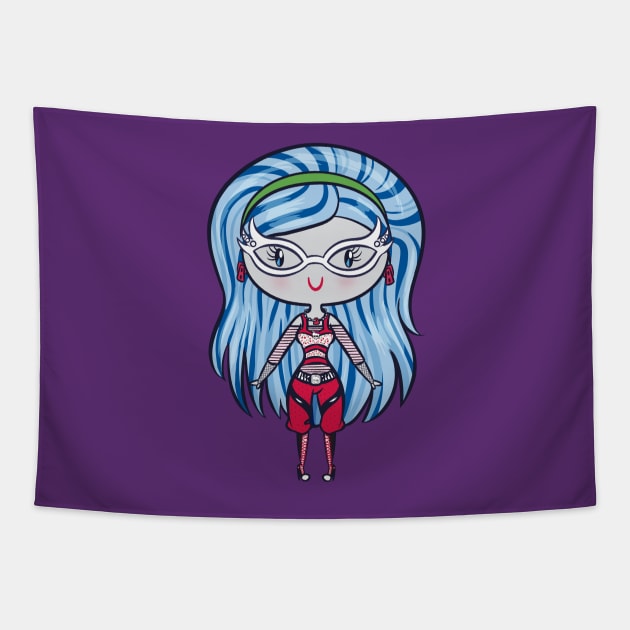 Ghoul Girl: Lil' CutiEs Tapestry by Ellador