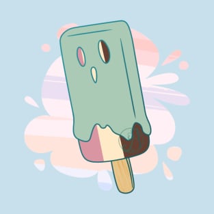 Pastel Goth Ghost Ice Cream square shape T-Shirt