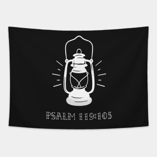 Lantern Traditional Tattoo Psalm 119:105 Tapestry