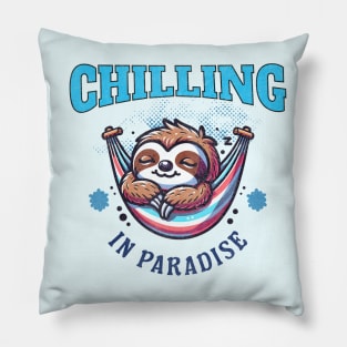 Chilling in Paradise: Relaxed Sloth Vibes from Costa Rica Pillow