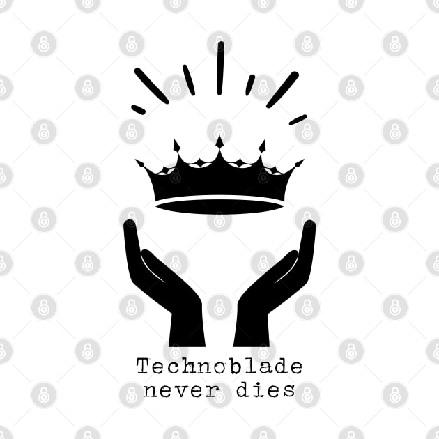 Technoblade never dies (Black) - Techonoblade by cheesefries