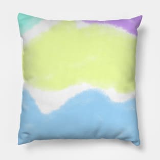 Colorful watercolor abstract texture art Pillow