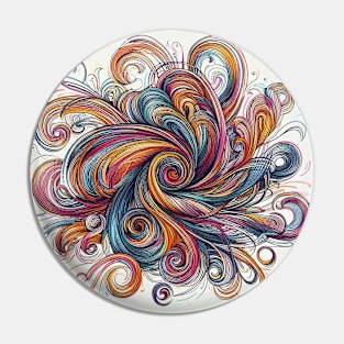 Psychedelic looking abstract illustration swirls Pin