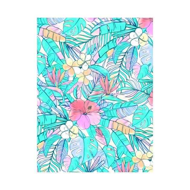 Pretty Pastel Hawaiian Hibiscus Print by micklyn