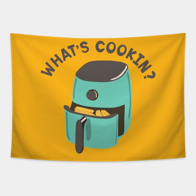 What's Cookin? Air Fryer Graphic Tapestry by Alissa Carin