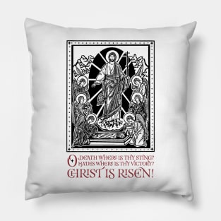 Dual Colour Pascha with Text - The Feast of Feasts - Black Pillow