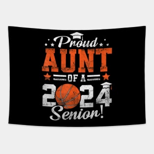 Proud Aunt Of A 2024 Senior Graduate 2024 Basketball Tapestry