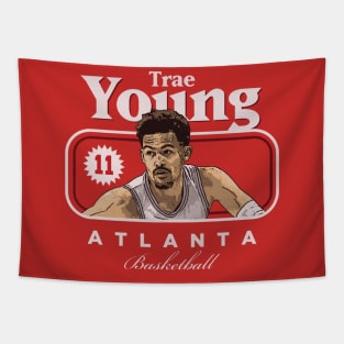 Trae Young Atlanta Cover Tapestry