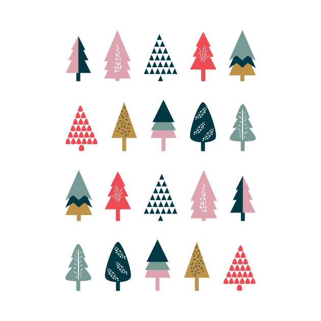 Christmas Trees (Arctic) by Cascade Patterns