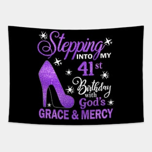 Stepping Into My 41st Birthday With God's Grace & Mercy Bday Tapestry