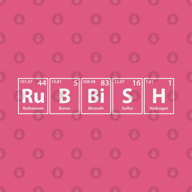 Rubbish (Ru-B-Bi-S-H) Periodic Elements Spelling by cerebrands