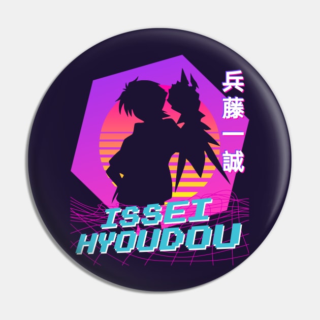 Hyoudou Issei - Vaporwave Pin by The Artz