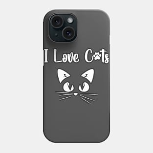 i love cat funny art for cats lovers Phone Case