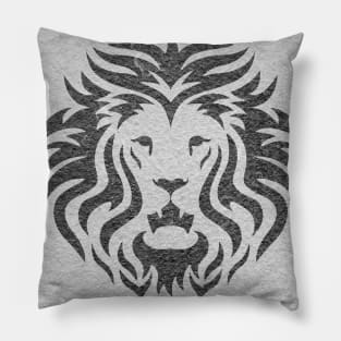 'KING' Lion Head - Grey Pillow