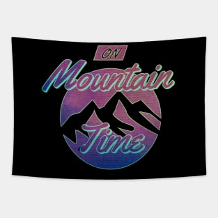 On Mountain Time Cutout Style 2 Tapestry