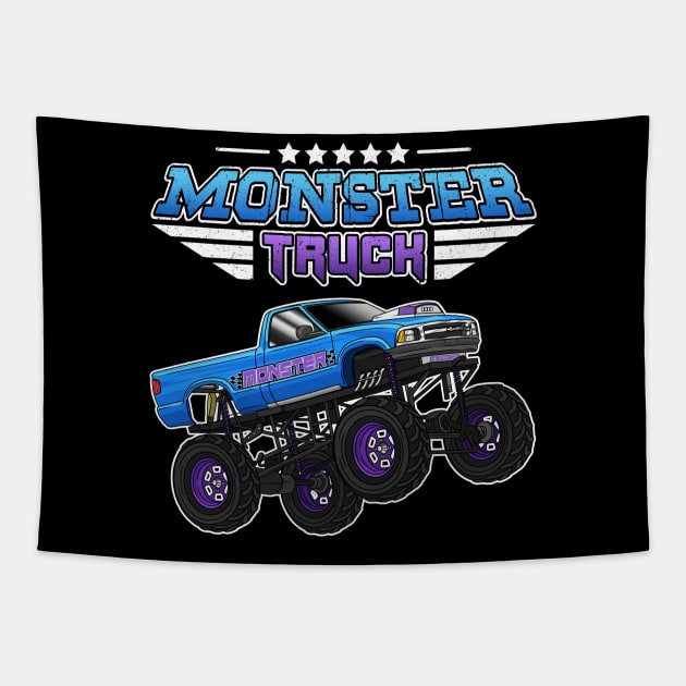 Monster Truck Tapestry by Guyvit