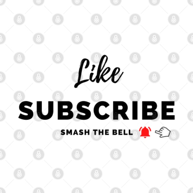 Like, Subscribe, Smash the Bell Mug, Mask, Tote by DeniseMorgan