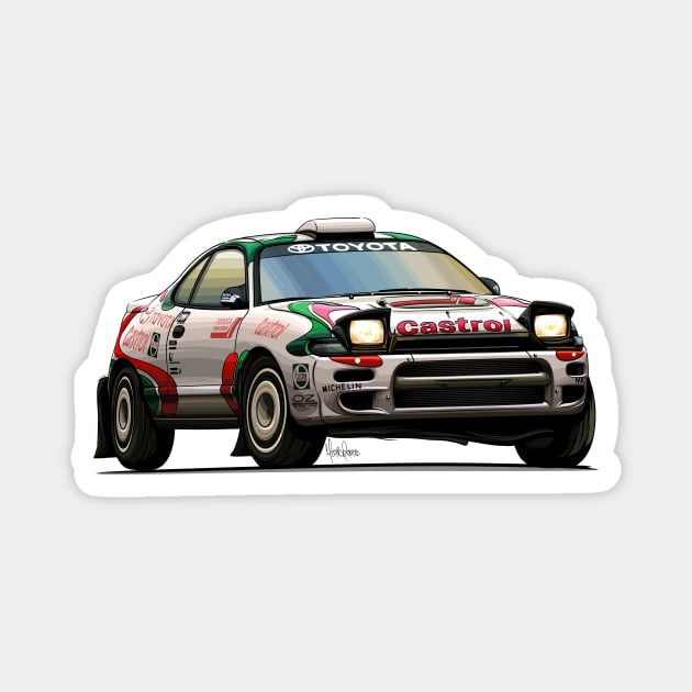 Toyota Celica GT-Four St185 Magnet by Mario Ramos Rally Art