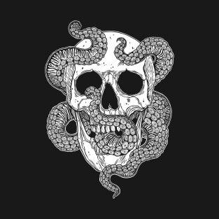 Octopus Tentacles Skull T-Shirt