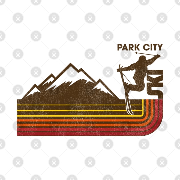 Retro Park City 70s/80s Style Skiing Stripe by darklordpug