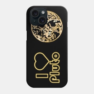 Electric Solar System I Heart Pluto Phone Case