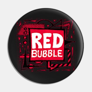 red bubble design Pin