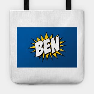 Personalised 'Ben' Kapow Wow Cartoon Comic Style Design Tote