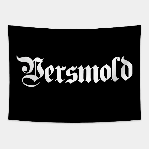 Versmold written with gothic font Tapestry by Happy Citizen