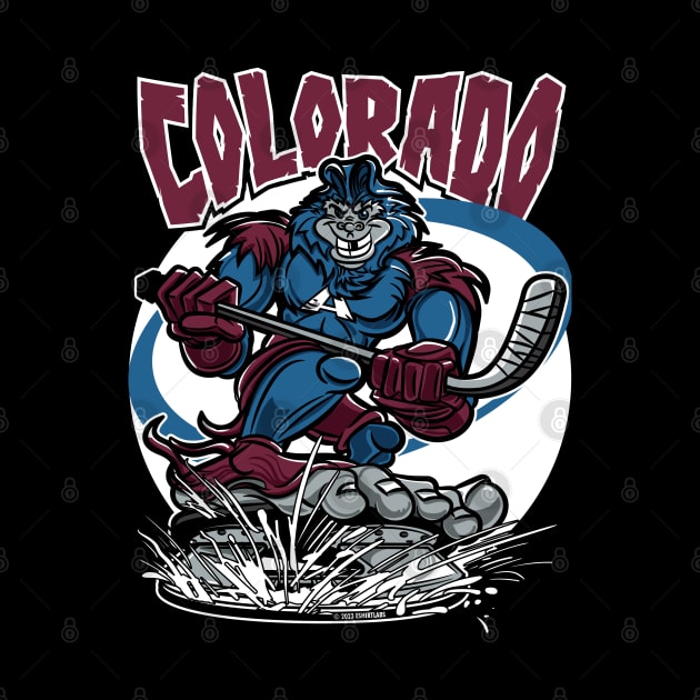 Colorado Bigfoot Hockey Player by eShirtLabs