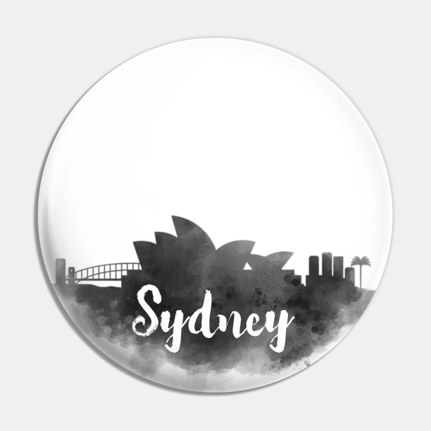 Sydney watercolor Pin by kursatunsal