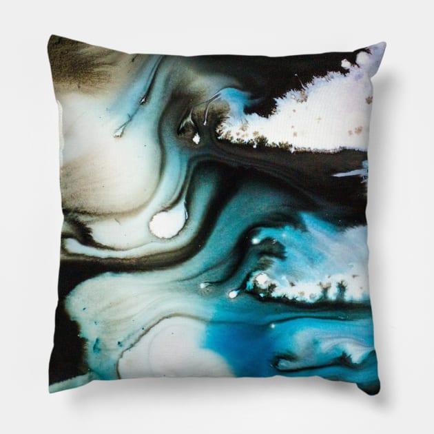 abstract waves marble Pillow by LucilleArts