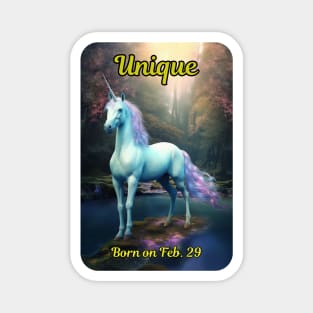 Leap Year Unicorn Magnet