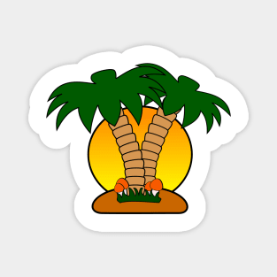 Funny Palm Tree Design Magnet