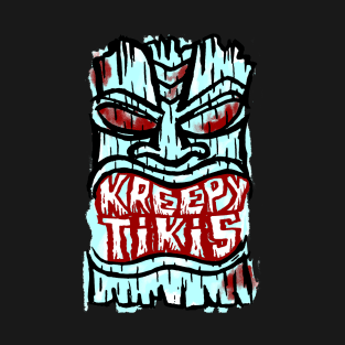 Kreepy Tikis light blue logo T-Shirt