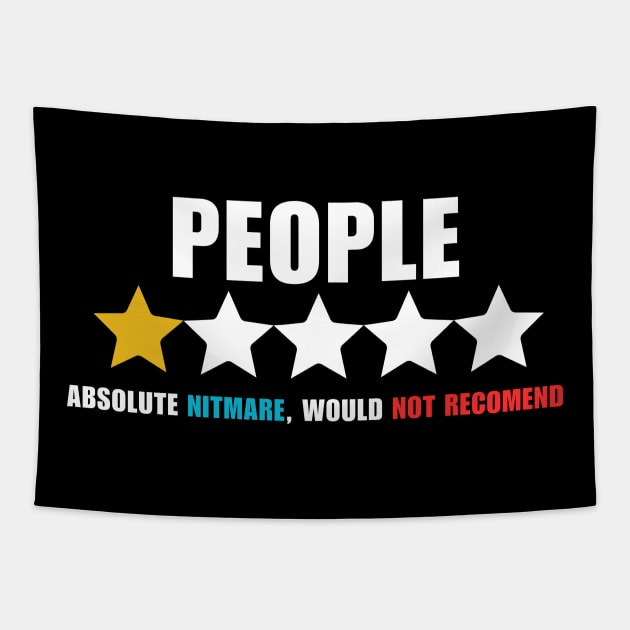 People One Star Tapestry by Inktopolis