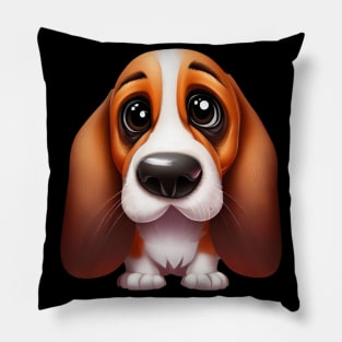 Barkfectly Pawsome Basset Hound Pillow