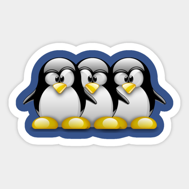 Linux Tux 3 Penguins