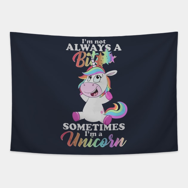 I’m not always a bitch sometimes I’m a Unicorn Tapestry by francotankk