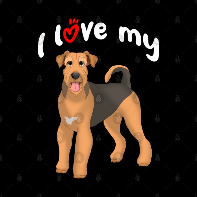 I Love My Airedale Terrier Dog by millersye