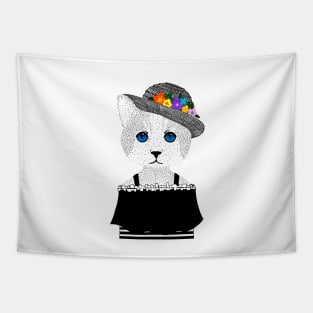 The Staring Cat & The Straw Hat Tapestry