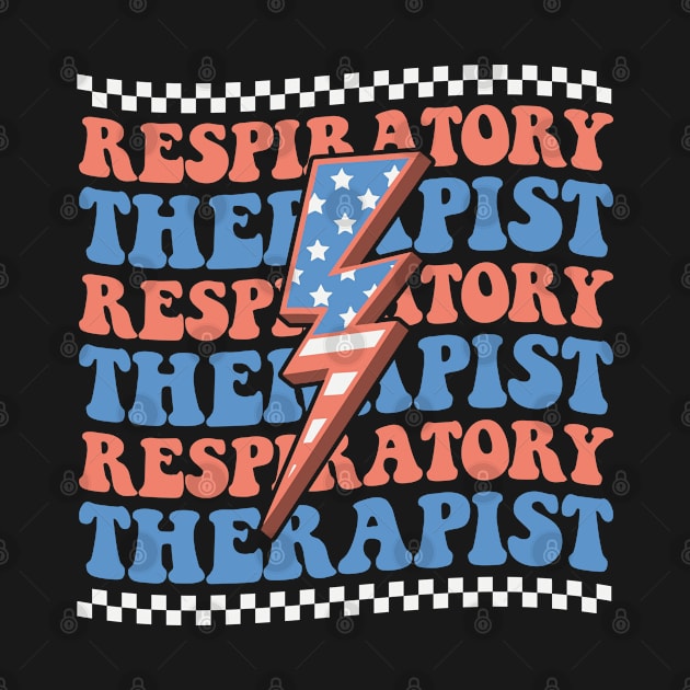 Groovy Usa Thunder Respiratory Therapist 4th of July by BramCrye