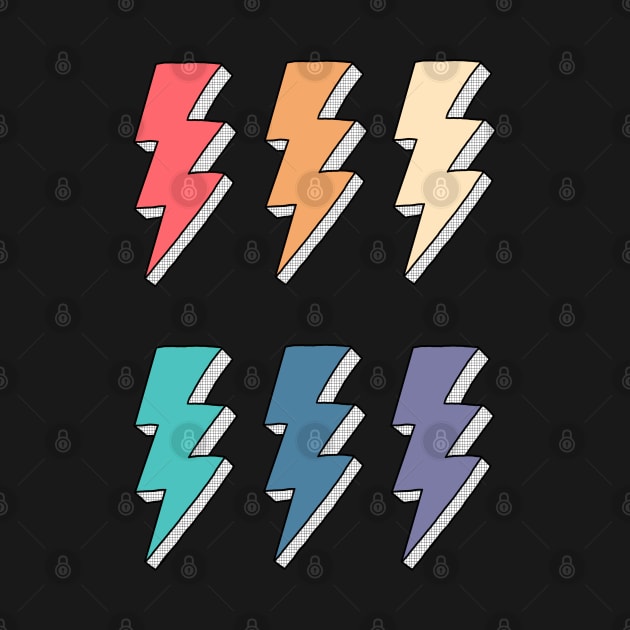 Lightning bolts (muted) by LetsOverThinkIt