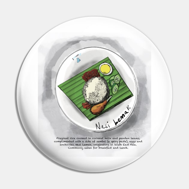 Nasi Lemak Pin by X The Lazy Cat