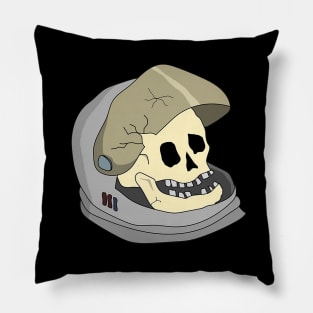 Skull In Helmet Pillow