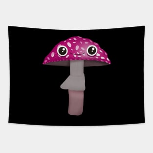 Kawaii Magenta Mushroom Tapestry