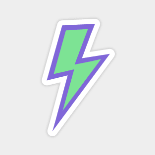 Mint Green Lightning Bolt with Purple Magnet