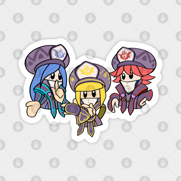 three mage sisters star allies - Three Mage Sisters - Magnet | TeePublic