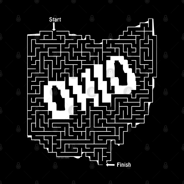 Ohio Maze White by Barthol Graphics