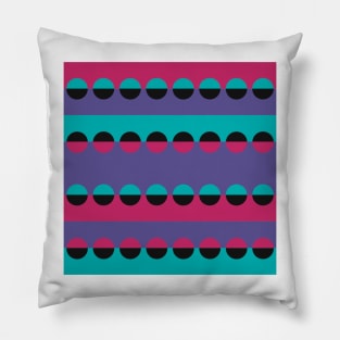 Half Circles & Stripes Pattern Pillow