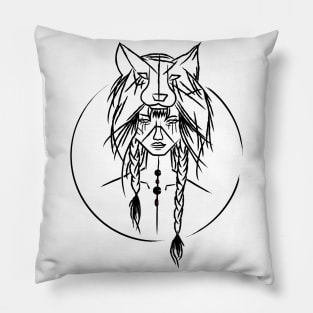 Wolf girl Pillow